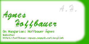 agnes hoffbauer business card
