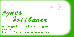 agnes hoffbauer business card